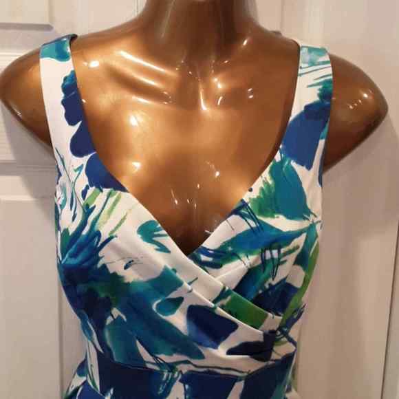 Vintage Studio I Bright Abstract Print Dress 8 - Picture 2 of 6